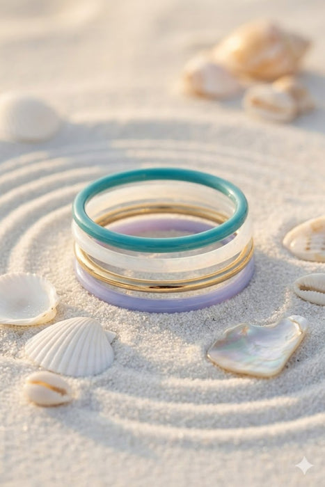 Lot de 4 Bracelets océan