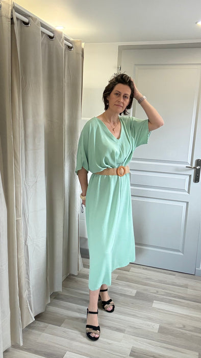 Robe Victoria vert d’eau