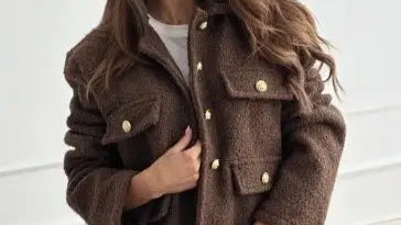 Veste bouclette choco