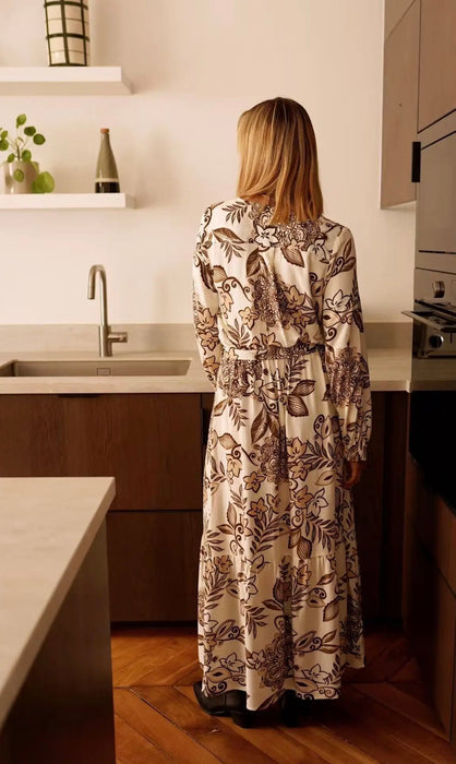 Robe fleurs chocolat