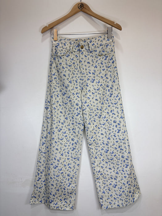 Pantalon flora bleu